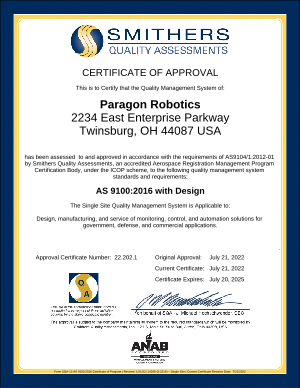 AS9100D certificate