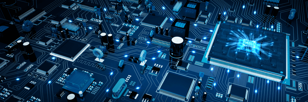 PCB circuit rendering