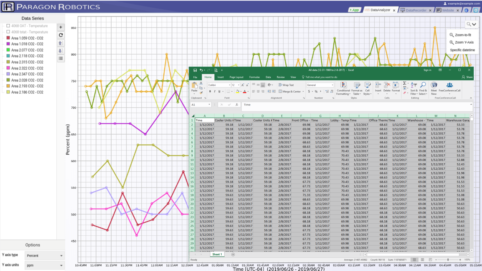 DataAnalyzer screenshot