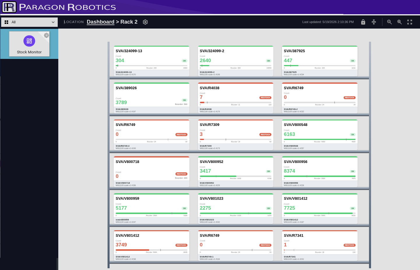 Inventory part catalog entry